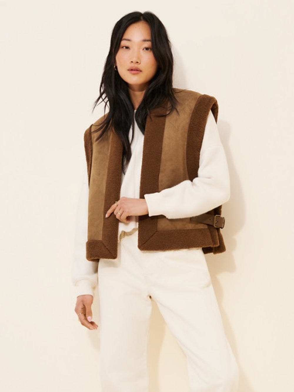 Vegan Brown Suede Vest
